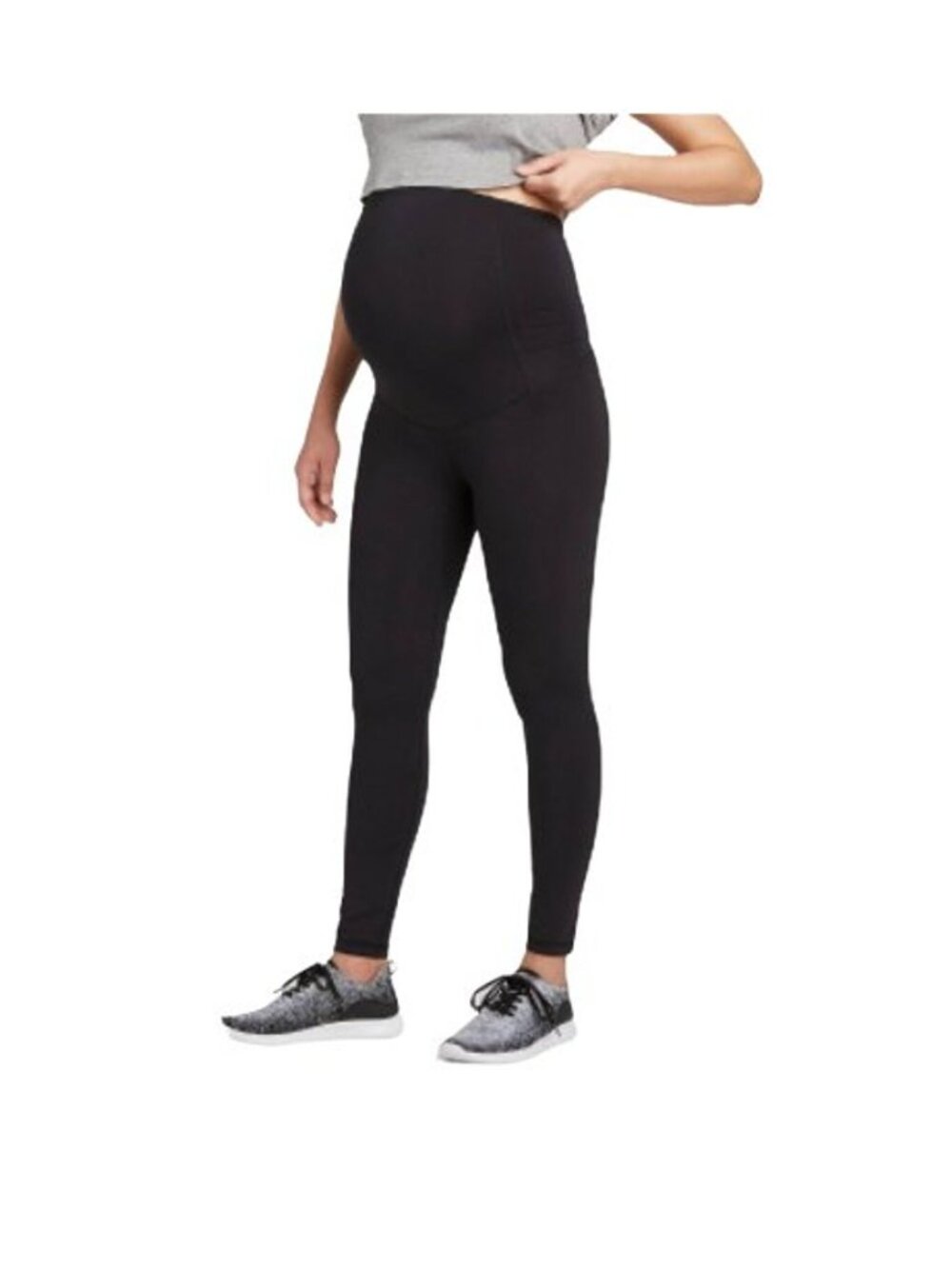 Ingrid & Isabel Sz XS Maternity Crossover Panel Active Pants leggings black New